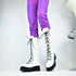 DAMENSCHUHE KNIEHOHE STIEFEL | AUS KUNSTLEDER